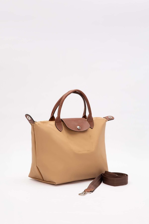 LevidorGold Deri Kapak Aksesuarlı Omuz Çantası