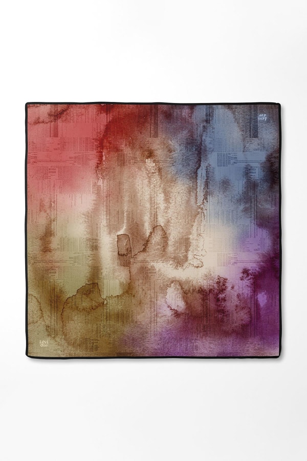 LevidorGold Desenli Twill İpek Eşarp