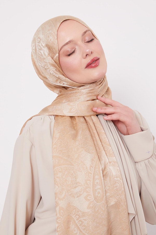 LevidorGold Etnik Desen İtalyan Jakar Şal