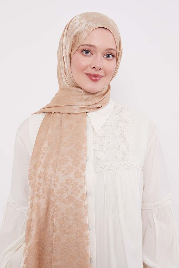 LevidorGold Leopar Desen İtalyan Jakar Şal