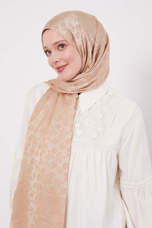 LevidorGold Leopar Desen İtalyan Jakar Şal