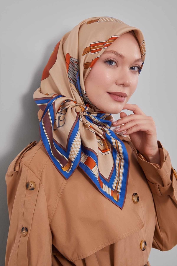 LevidorGold Twill İpek Eşarp Lunera Koleksiyonu