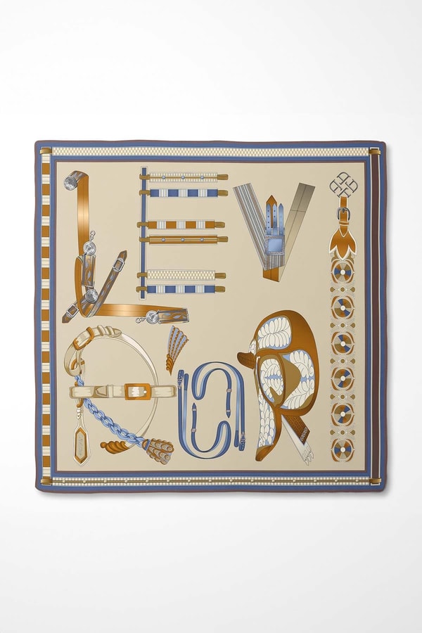 LevidorGold Twill İpek Eşarp Lunera Koleksiyonu