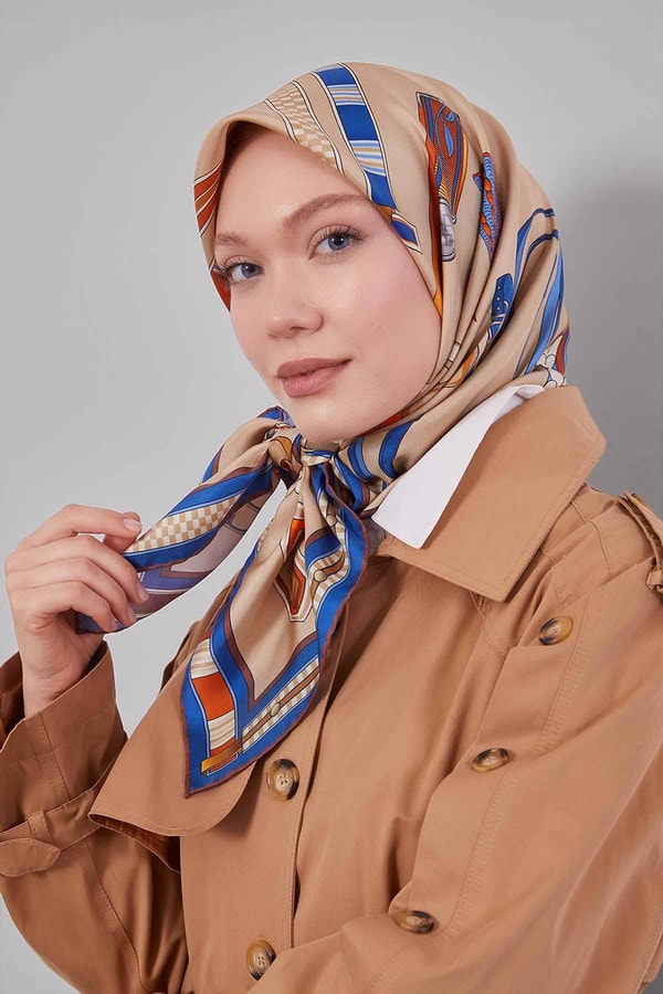 LevidorGold Twill İpek Eşarp Lunera Koleksiyonu