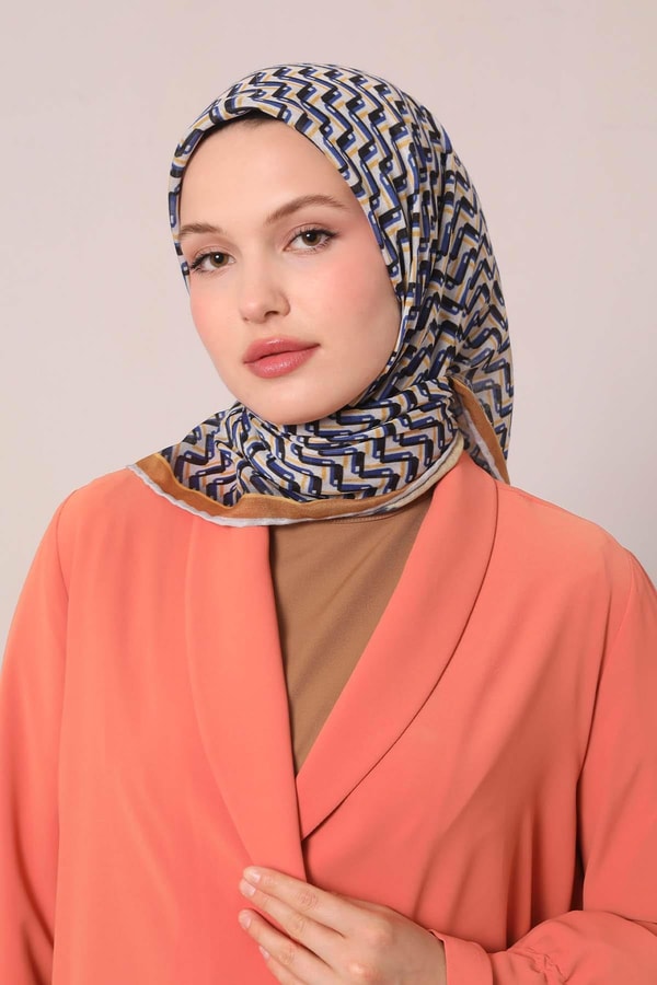 LevidorGold Zigzag Desen Soft Eşarp