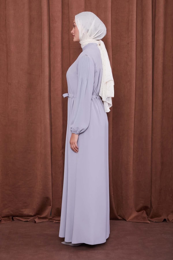 LevidorGri Bağlama Detaylı Ferace