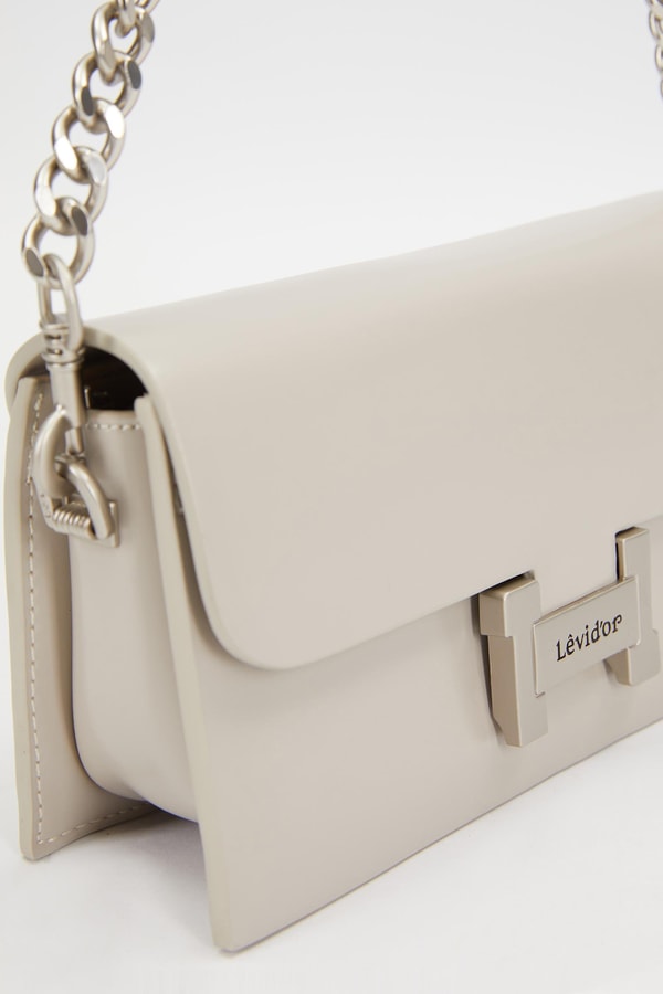 LevidorGri Çift Askılı Omuz Çantası