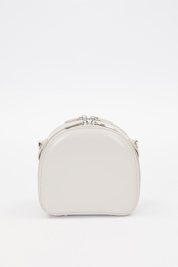 LevidorGri Çift Fermuarlı Omuz Çantası