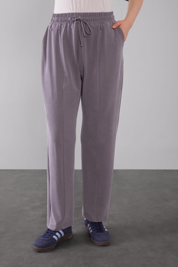 LevidorGri Çizgi Detaylı Kapüşonlu İkili Takım