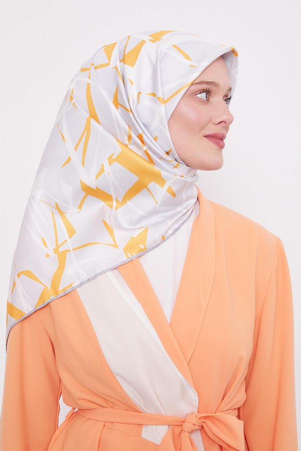 LevidorGri Crack Desen Trend Twill Eşarp