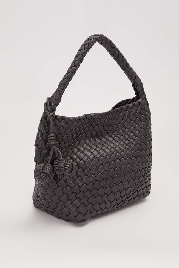 LevidorGri Dikdörtgen Form Örgü Model El Çantası