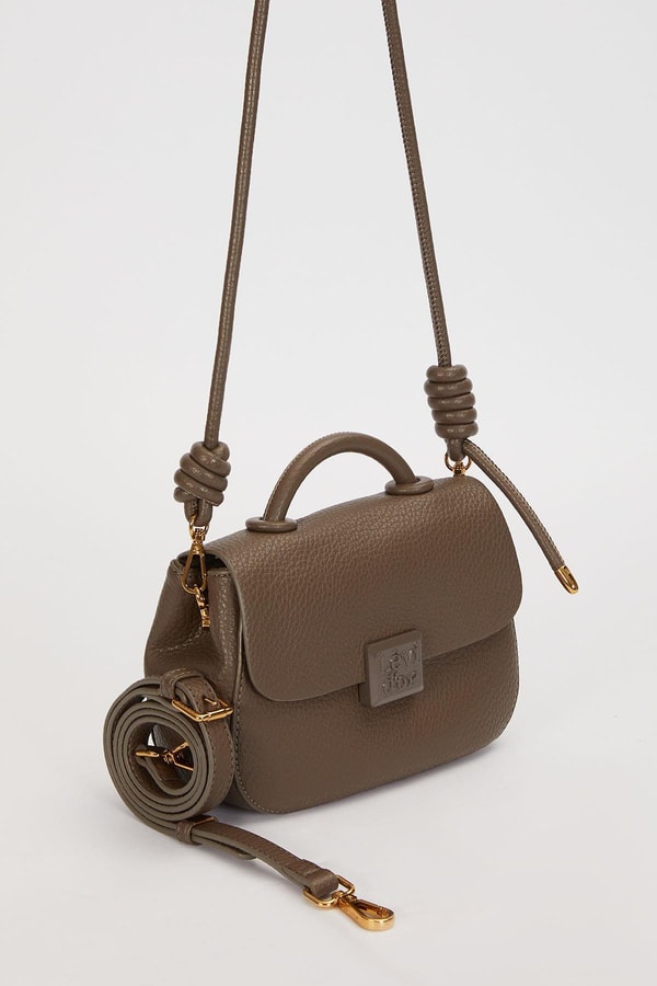 LevidorGri Düğüm Detay Askılı Omuz Çantası