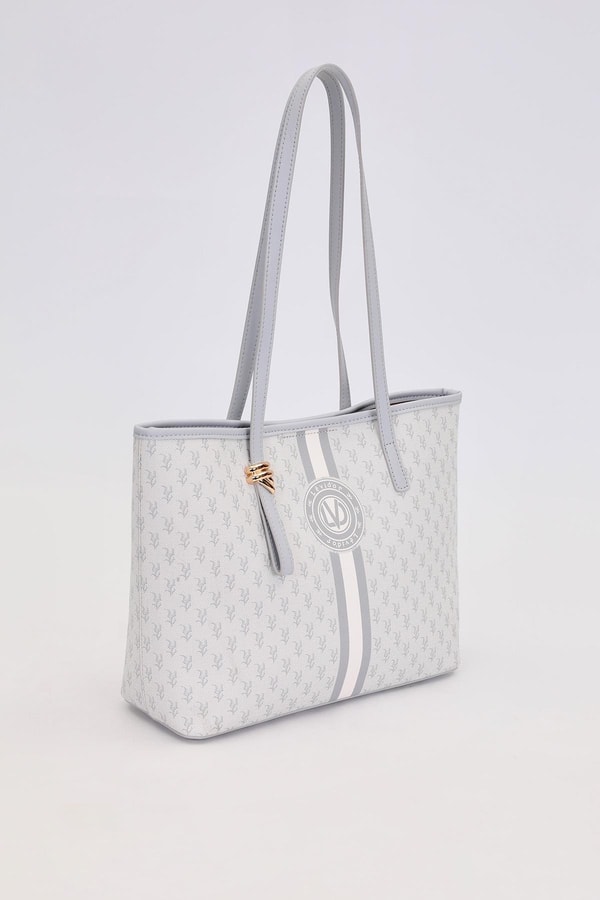 LevidorGri Gold Akseusar Detaylı Omuz Çantası