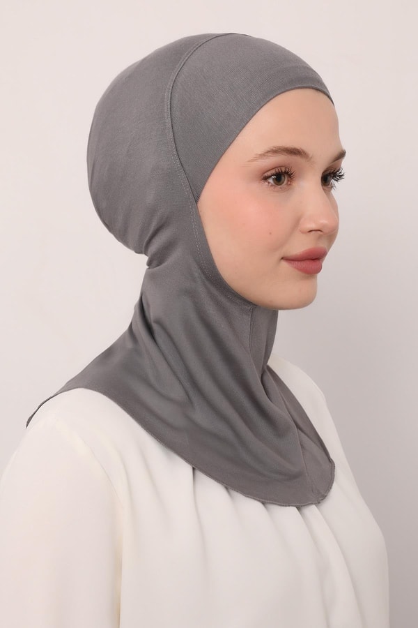 LevidorGri Hijabchi Boyunluklu Bone