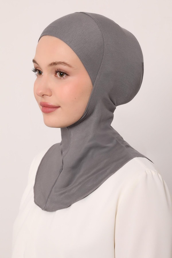 LevidorGri Hijabchi Boyunluklu Bone