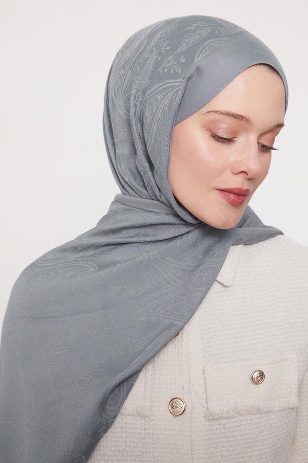 LevidorGri Hint Desen Grazia Şal