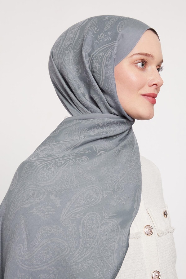 LevidorGri Hint Desen Grazia Şal