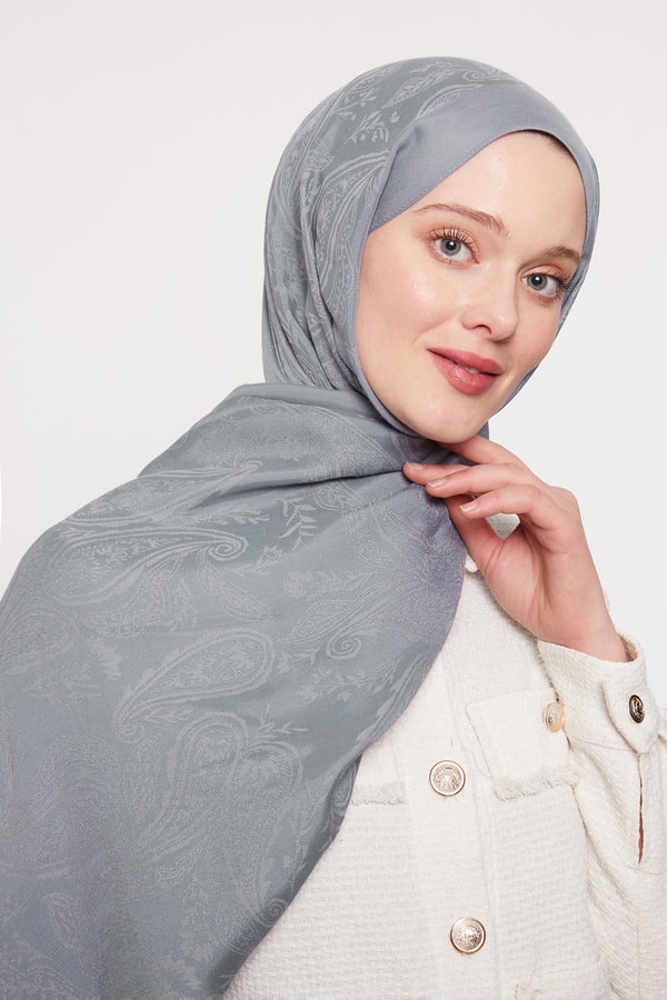 LevidorGri Hint Desen Grazia Şal