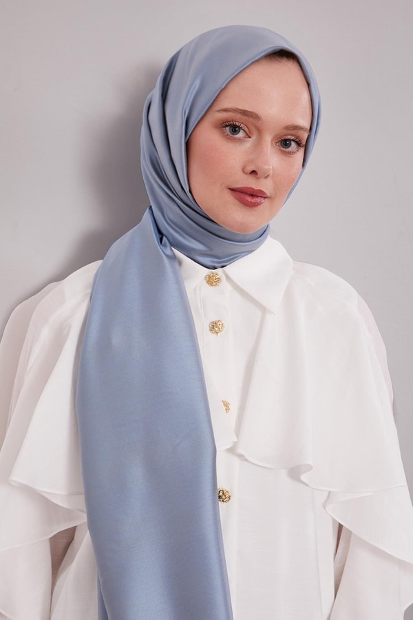 LevidorGri İpek Şal