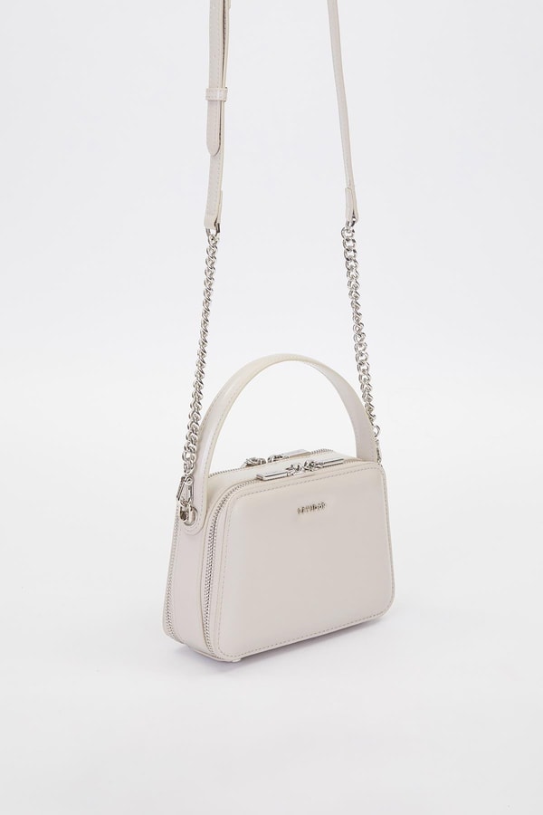 LevidorGri Kare Bombe Görünümlü Omuz Çantası