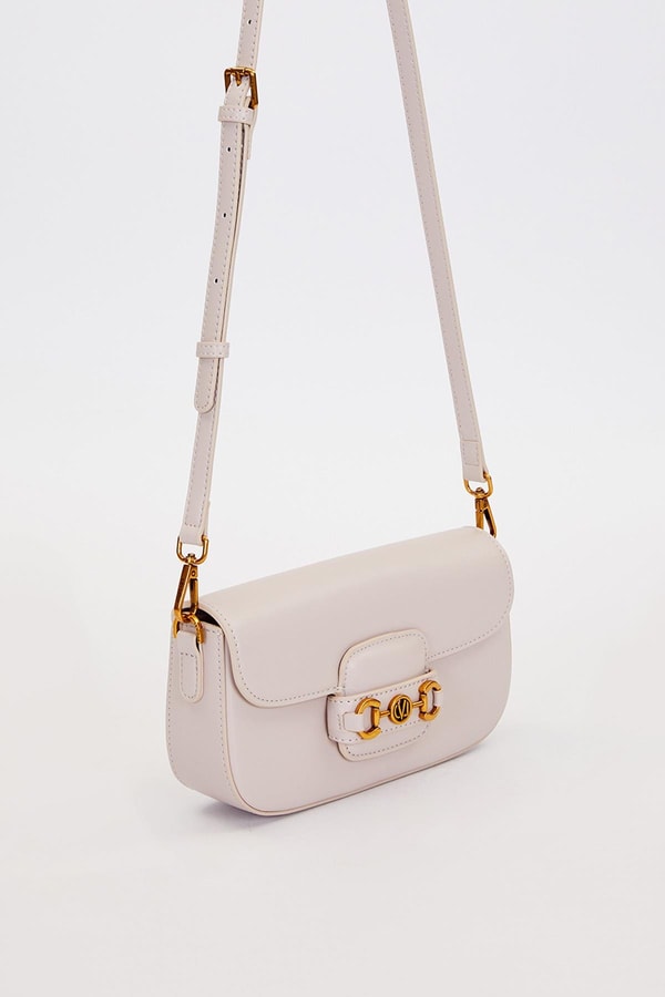 LevidorGri Kilit Zincirli Omuz Çantası