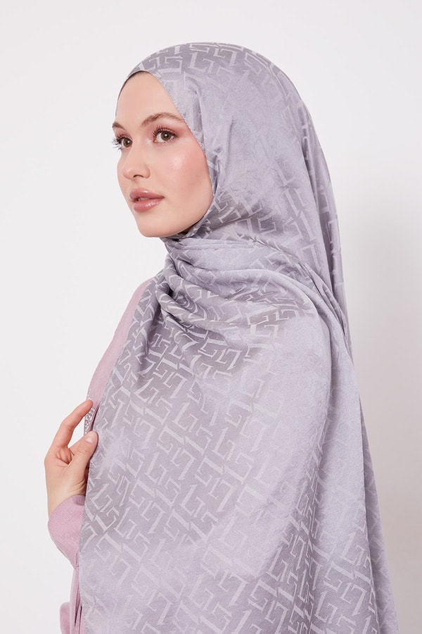 LevidorGri L Desen İtalyan Jakar Şal