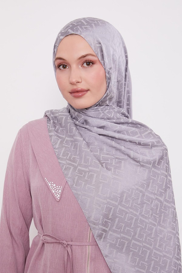 LevidorGri L Desen İtalyan Jakar Şal