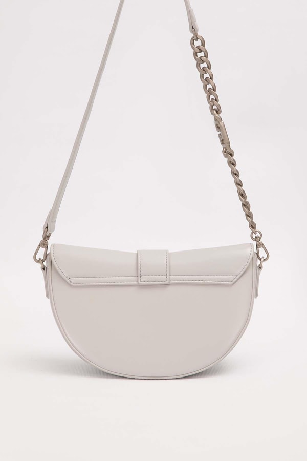 LevidorGri Logo Zincir Detaylı Omuz Çantası