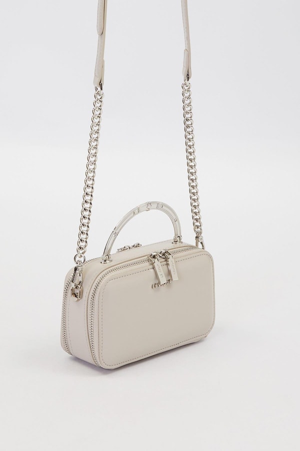 LevidorGri Metal Askı Detay Omuz Çantası