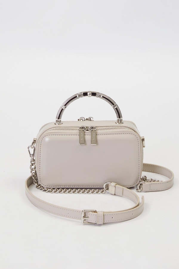 LevidorGri Metal Askı Detay Omuz Çantası