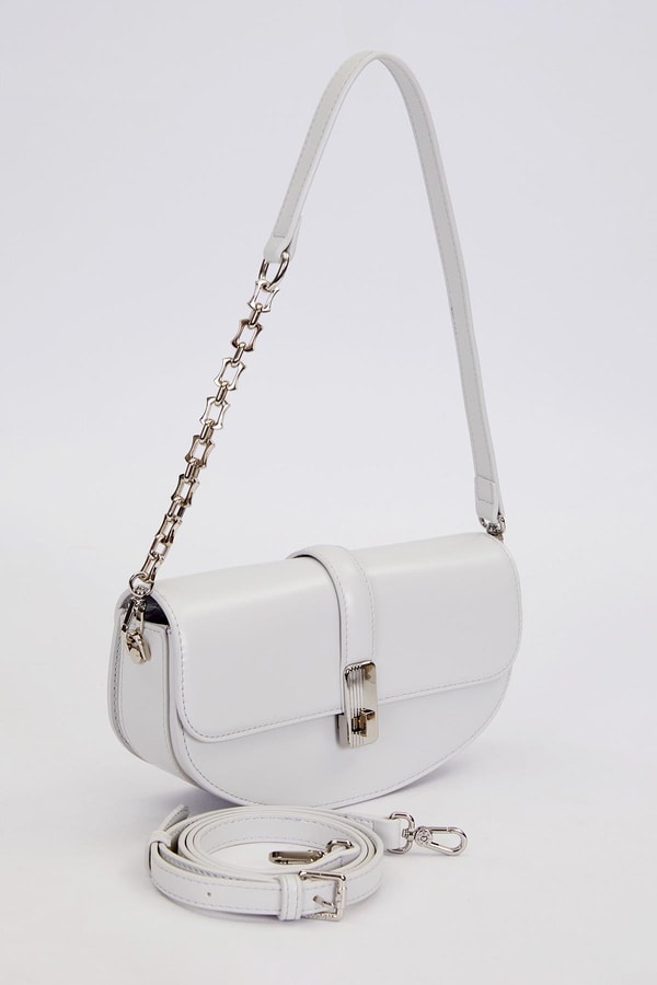 LevidorGri Metal Detaylı Omuz Çantası