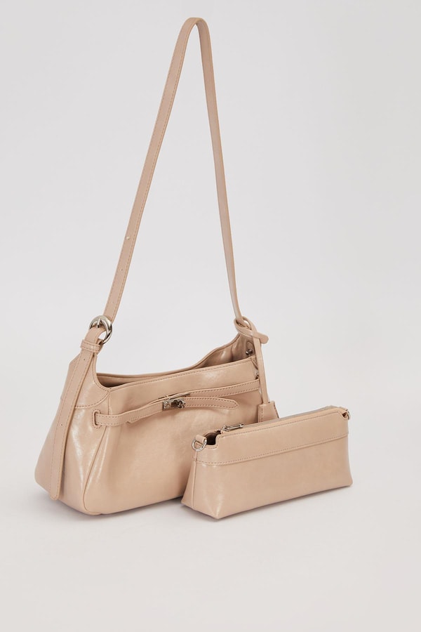 LevidorGri Metal Kilit Kapamalı Omuz Çantası