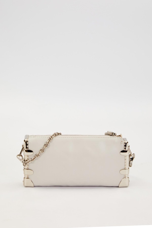 LevidorGri Metal Köşeli Omuz Çantası