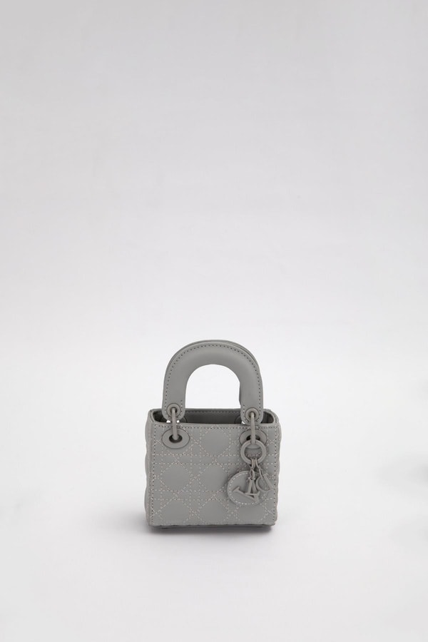 LevidorGri Mini Boy Aksesuar Detaylı El Çantası
