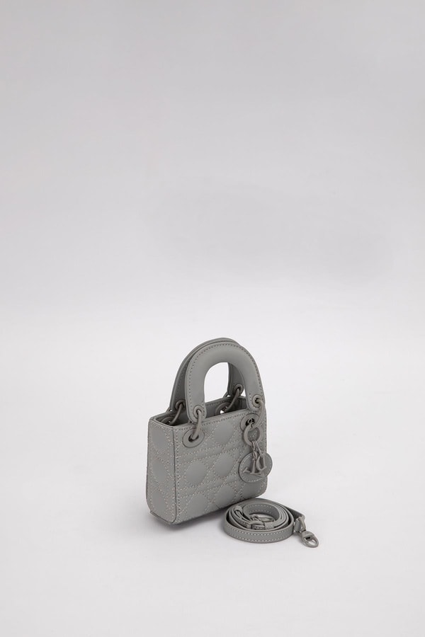 LevidorGri Mini Boy Aksesuar Detaylı El Çantası