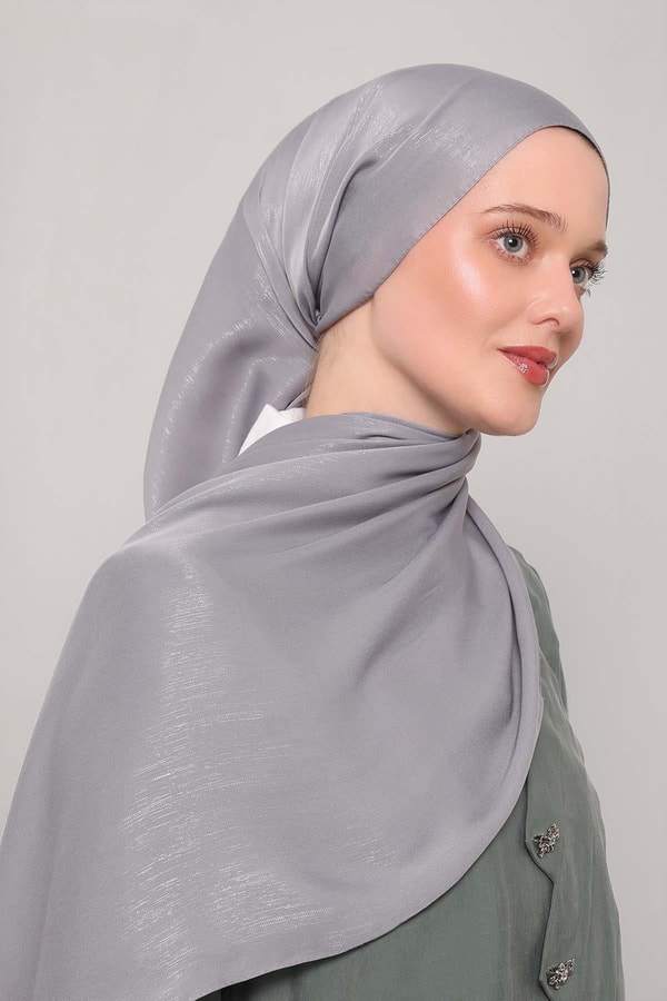 LevidorGri Simli Elmas Şal