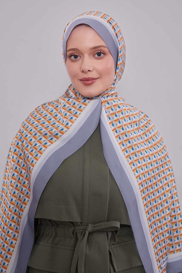 LevidorGri Üç Boyut Desen Club Şal