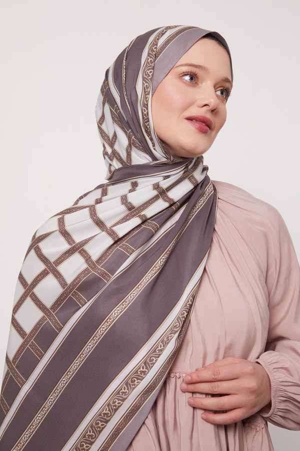 LevidorGri Varak Desen Love Şal