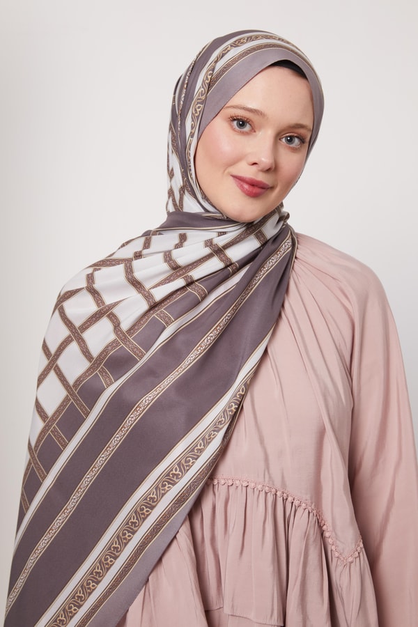 LevidorGri Varak Desen Love Şal