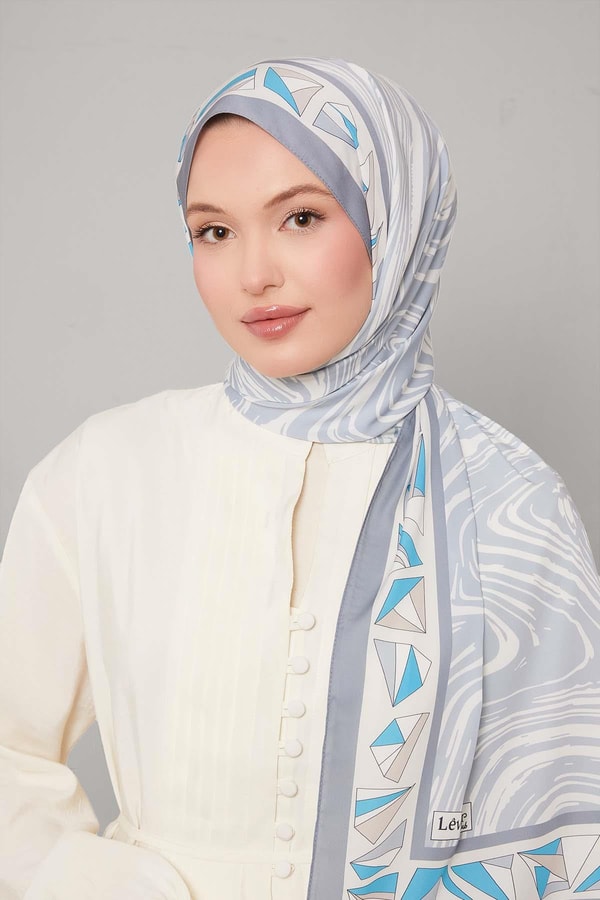 LevidorGri Zebra Desen Club Şal