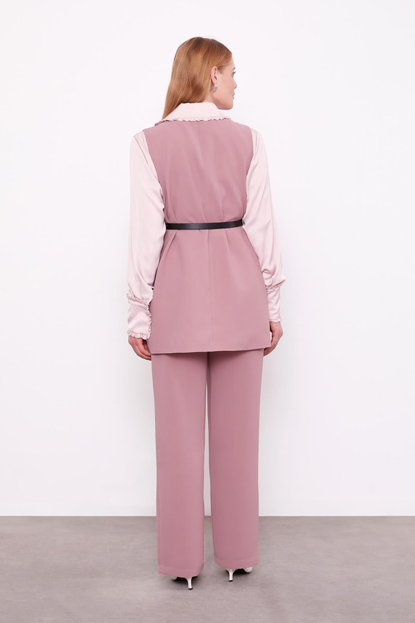 LevidorGül Asimetrik Yelekli İkili Takım