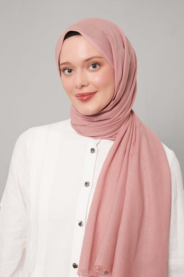 LevidorGül Düz Tensel Şal