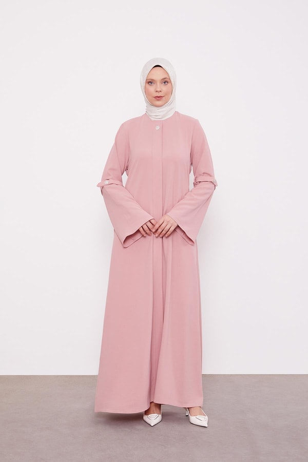 LevidorGül Geniş Kol Detaylı Ferace