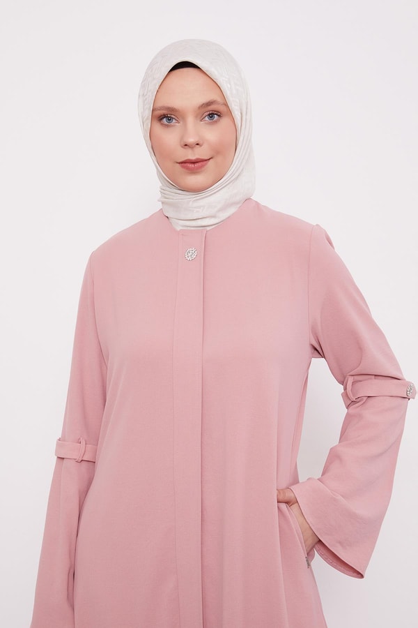 LevidorGül Geniş Kol Detaylı Ferace