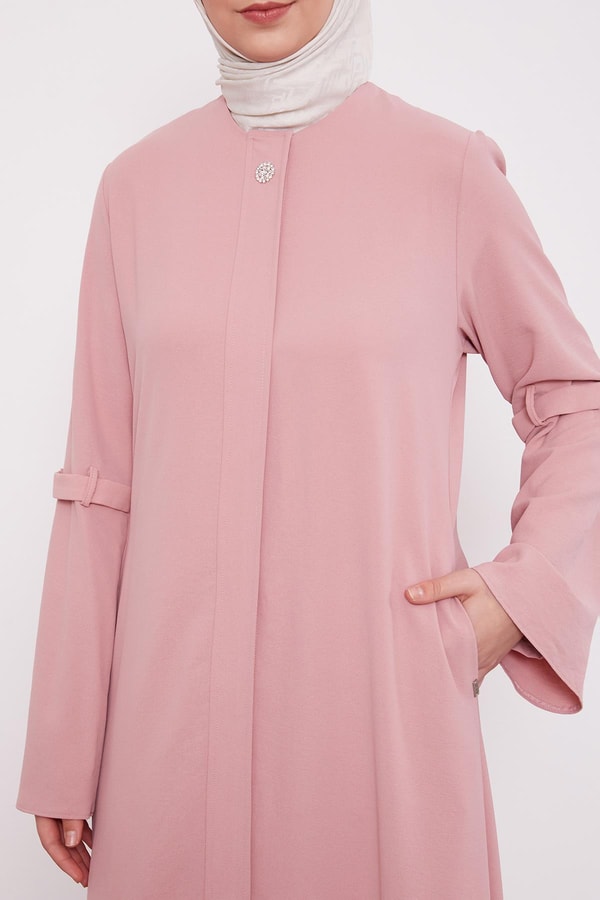 LevidorGül Geniş Kol Detaylı Ferace