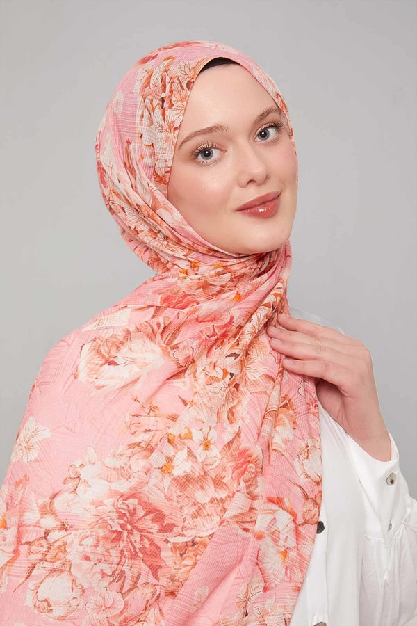 LevidorGül Güllü Desen Pamuk Şal