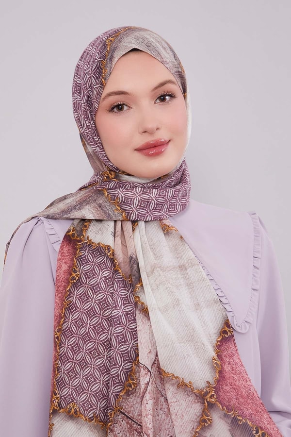 LevidorGül Karışık Desen Pamuk Şal