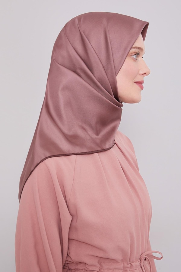 LevidorGül Kurusu Düz Renk Trend Twill Eşarp