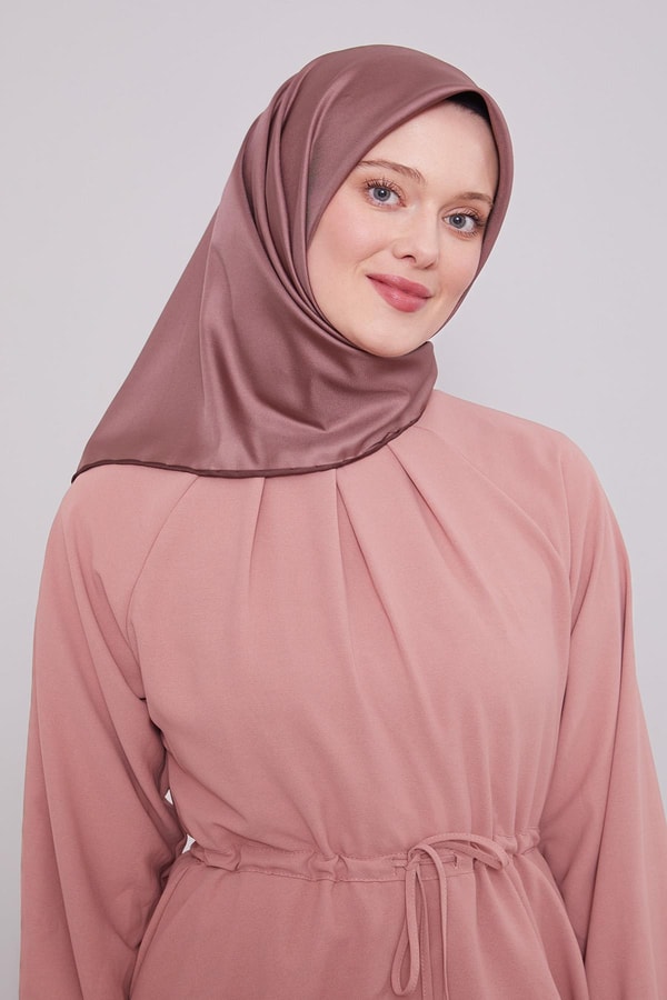 LevidorGül Kurusu Düz Renk Trend Twill Eşarp