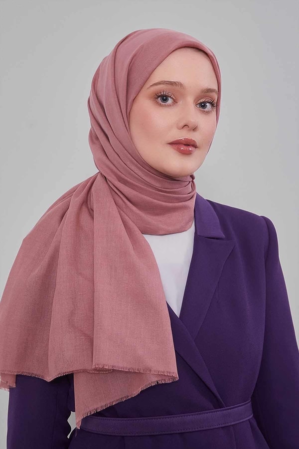 LevidorGül Kurusu Düz Tensel Şal